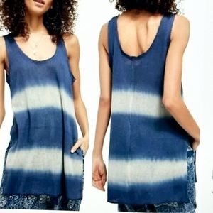 NWT Free People Joni Maxi Sleeveless Tee Color: Out to Sea Combo